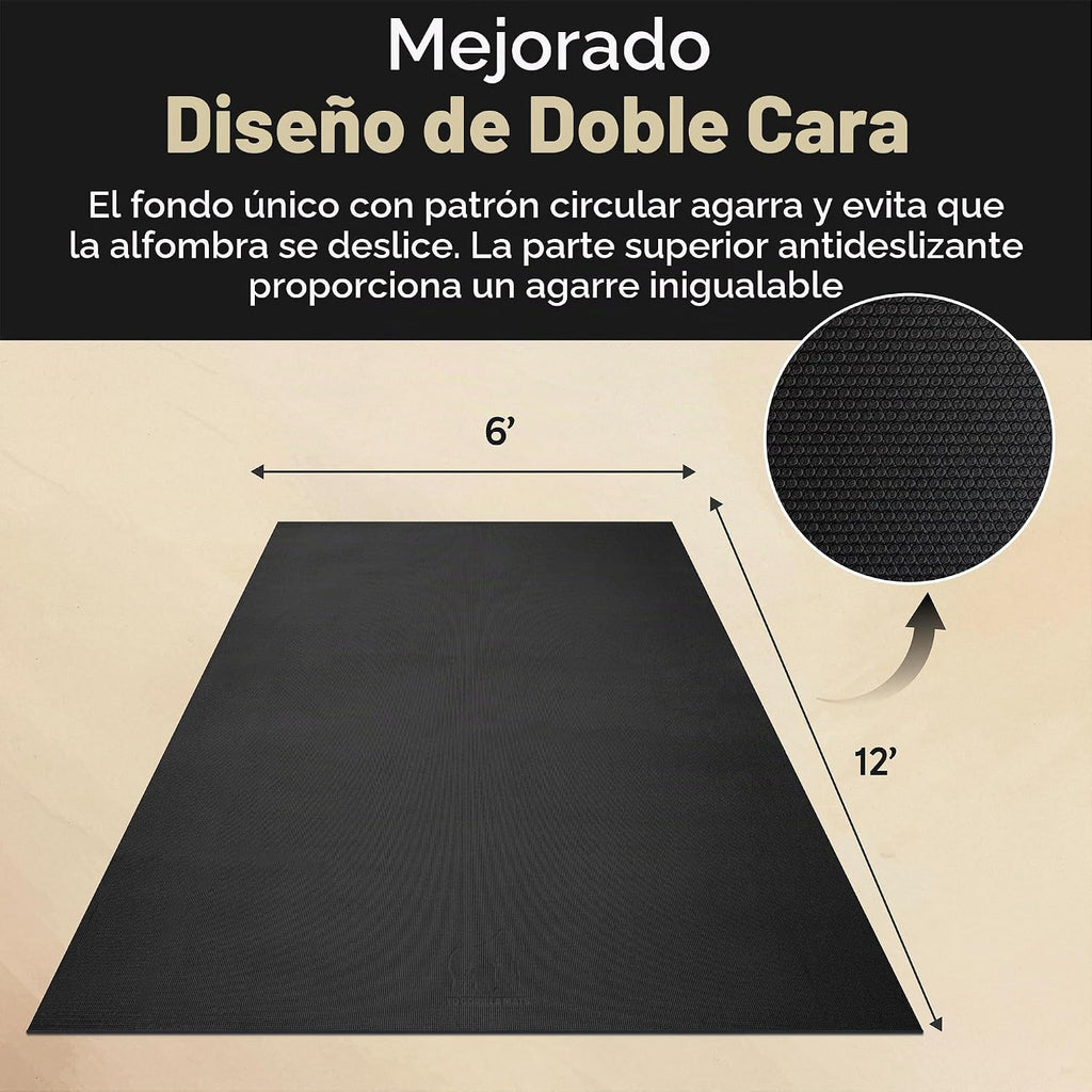 Gorilla Mats Esterilla de Yoga Premium Grande – 6 x 4 pies, 7 x 5 pies (8mm) extra gruesa y ultra cómoda, antideslizante, esterilla de ejercicio descalzo – funciona muy bien en cualquier suelo para