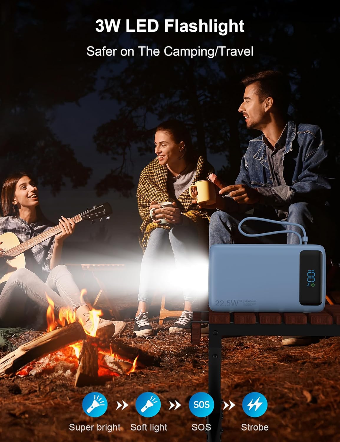 Nusyddy Cargador portátil con cable integrado para iPhone serie 16\...