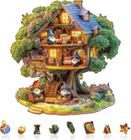 Rompecabezas de casa de árbol de elfos, regalos para adultos, 175 piezas de 11.4 x 11 pulgadas