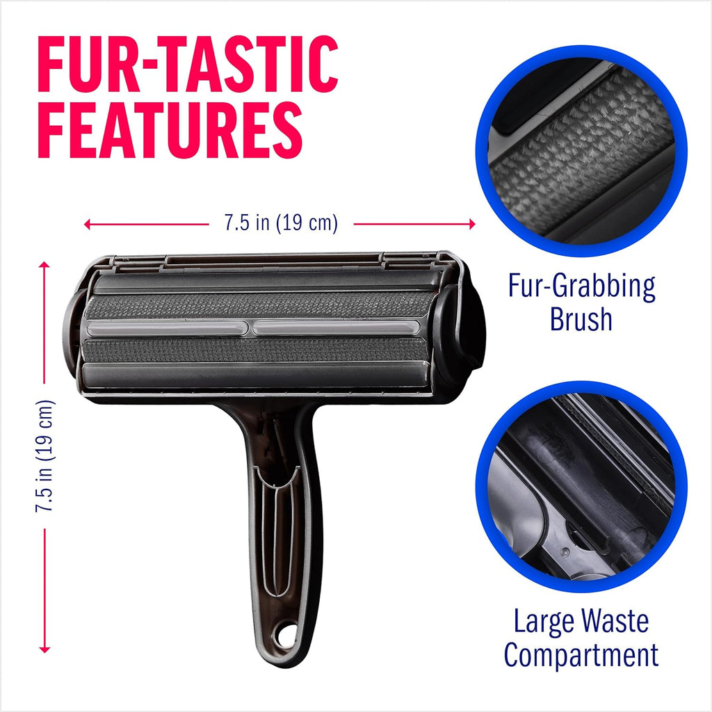 ChomChom Roller Removedor de pelo de mascotas – Rodillo de pelusa reutilizable de tamaño original para gatos y perros en muebles, sofá, alfombra, automóvil, alfombras y ropa de cama – portátil