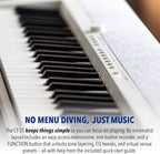 Casio Casiotone CT-S1 – Teclado retro sensible al tacto de 61 teclas | Diseño elegante y portátil para principiantes a profesionales | Piano de cola estéreo + 60 tonos AiX | Conectividad USB-MIDI |