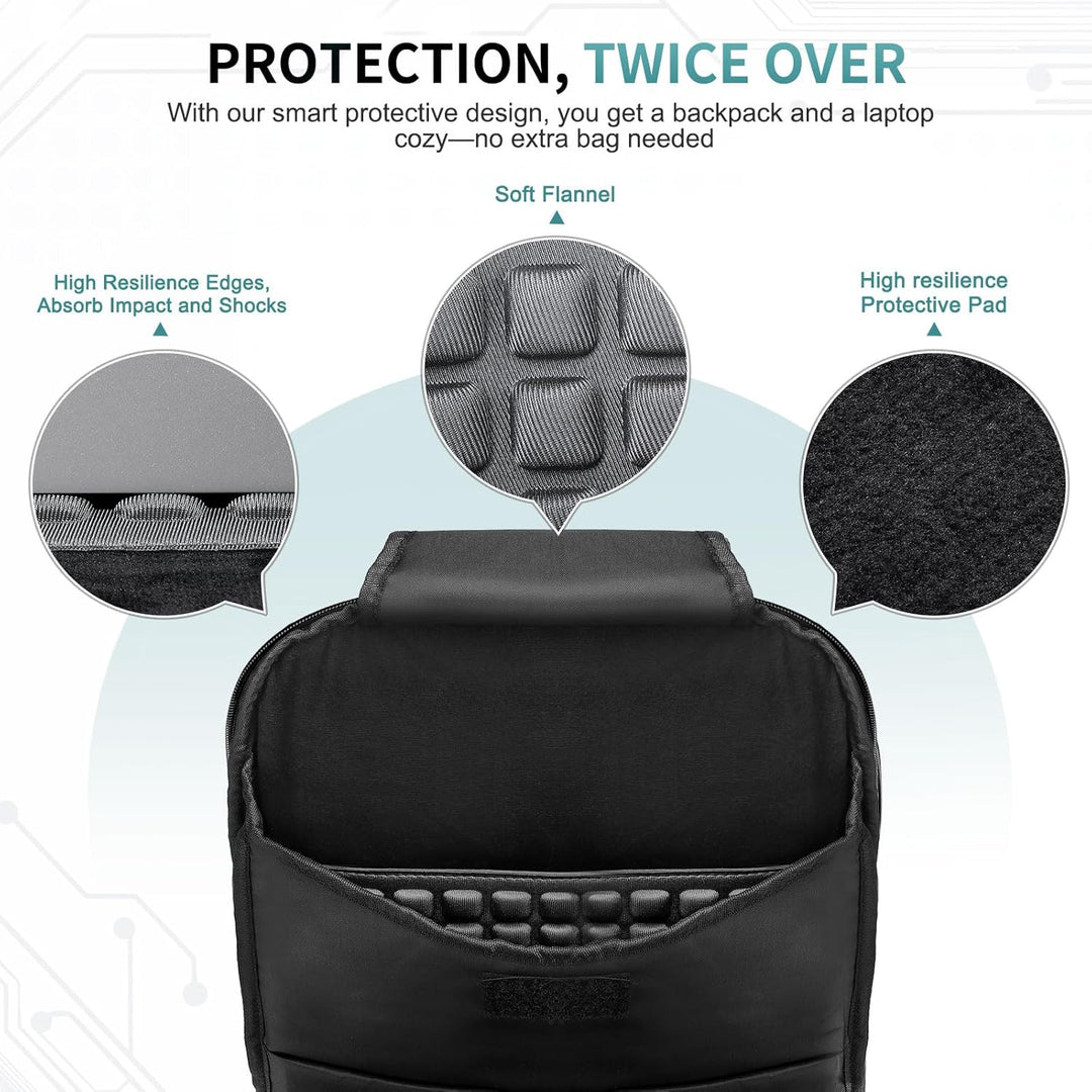 SUIKIHUM Mochila delgada a prueba de golpes para laptop para hombre...