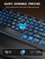 SABLUTE MA12Pro Wave - Teclado inalámbrico y mouse ergonómico, con...