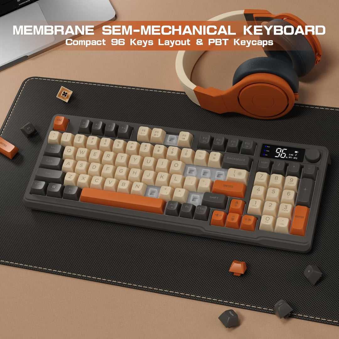 LexonElec Teclado Inalámbrico para Juegos M96, Control de Perilla B...
