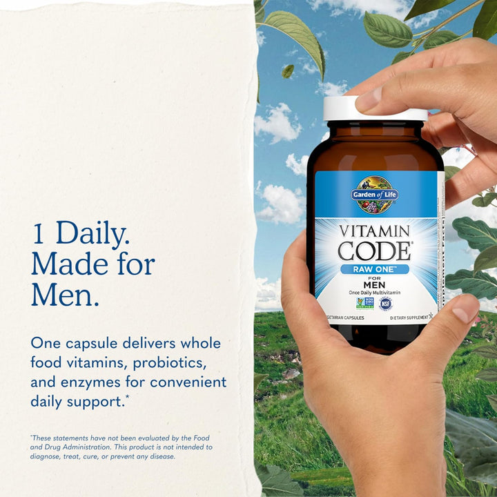 Garden of Life Multivitamínico para hombres, Vitamin Code Raw One -...
