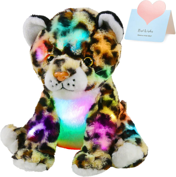 BSTAOFY León de peluche de 10\u2019\u2019 con luces LED, juguete de...