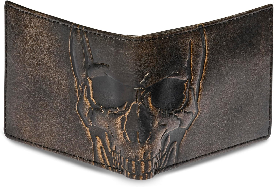 House of Jack Co. Billetera con calaveras para hombre, doble identi...