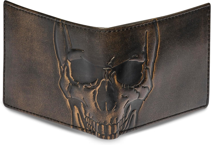 House of Jack Co. Billetera con calaveras para hombre, doble identi...