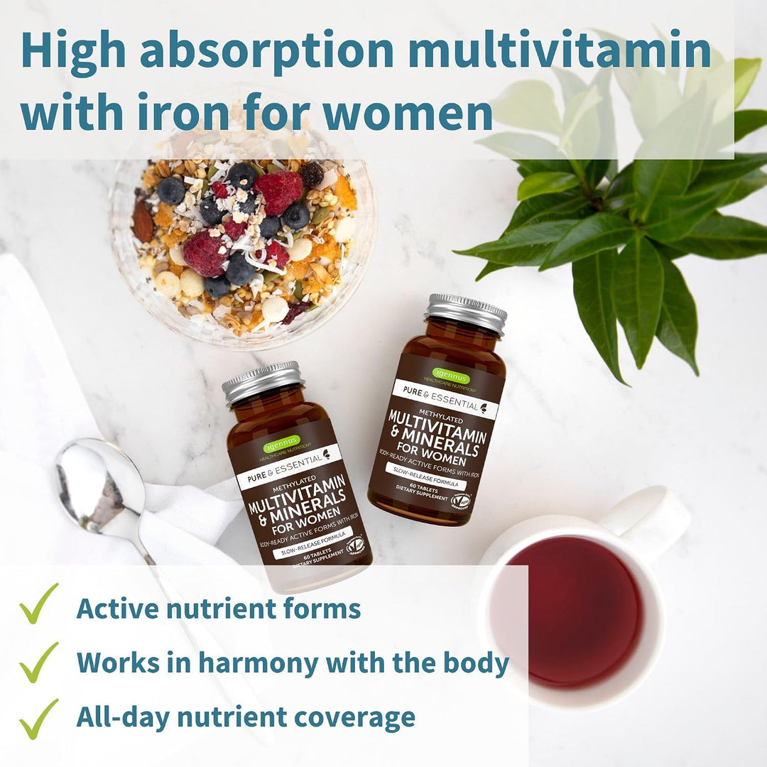 Multivitamínico y minerales para mujeres + paquete vegano de comple...