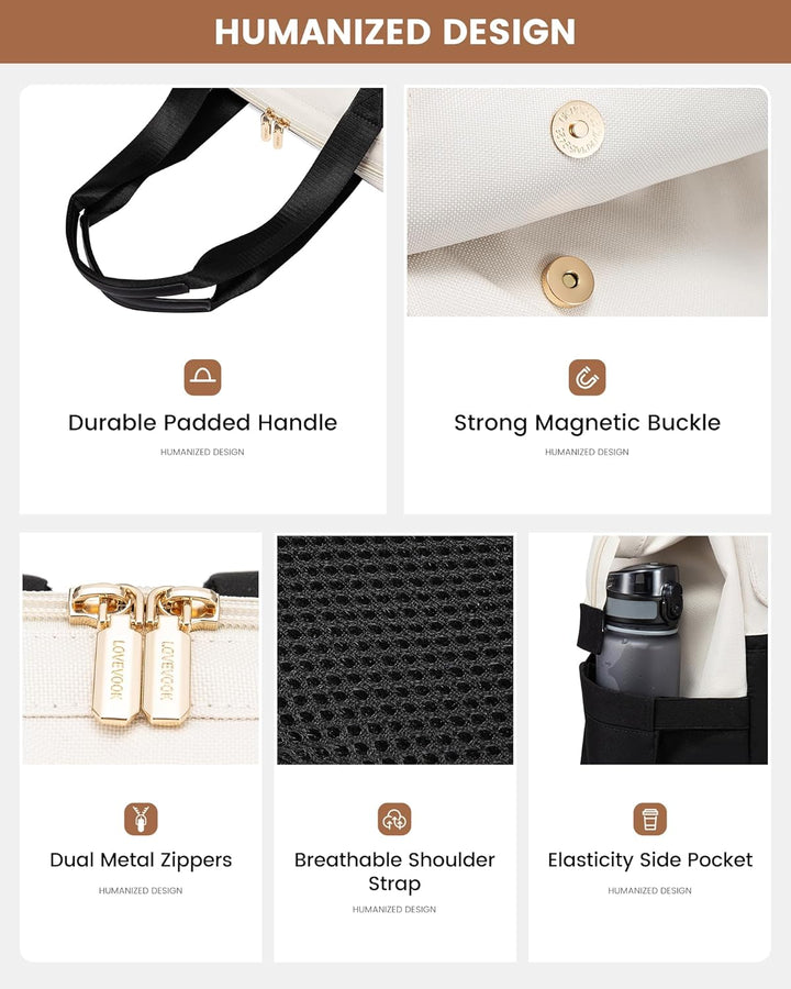 LOVEVOOK Mochila para computadora portátil para mujer, bolsa de tra...