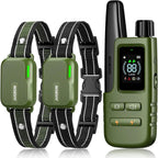 Collar de choque para 2 perros con control remoto, rango de 4200 pies, se