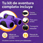 Think Peak - Binoculares morados, juguete científico para niños de 3 a 12 años, aventura real y compacta al aire libre y educativa STEM explorador de senderismo para observación de aves, camping, regalo de cumpleaños para niños