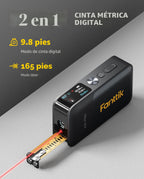 Fanttik A10 Pro - Cinta métrica láser digital 2 en 1 para distancia/área