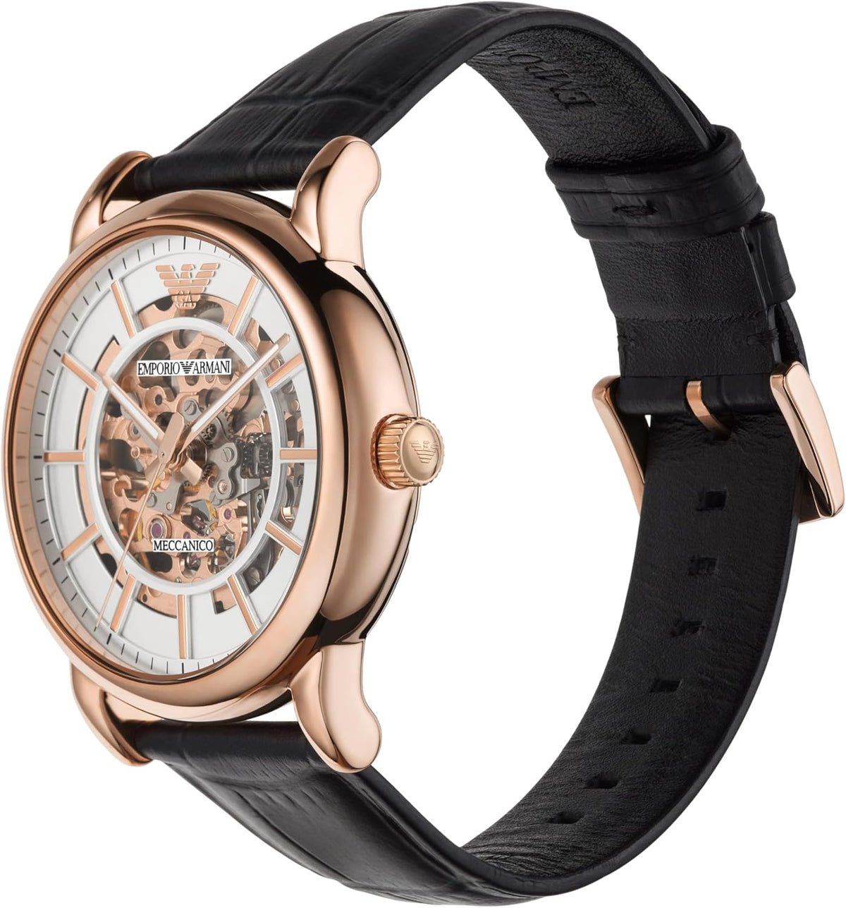 Reloj Emporio Armani para hombre de tres manecillas, automático o cronógrafo, con correa de acero inoxidable o cuero