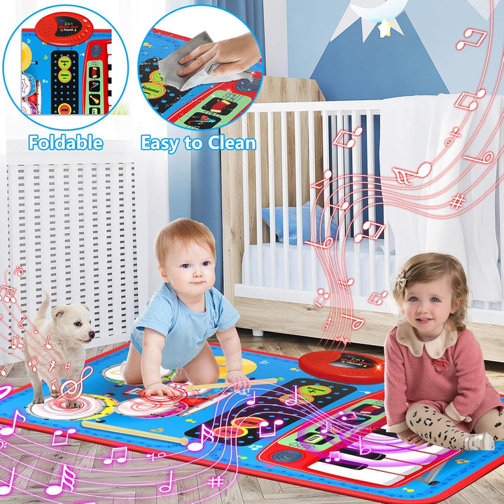 Oripira Juguetes musicales 2 en 1 para niños de 1, 2, 3, 4, 5 años,...