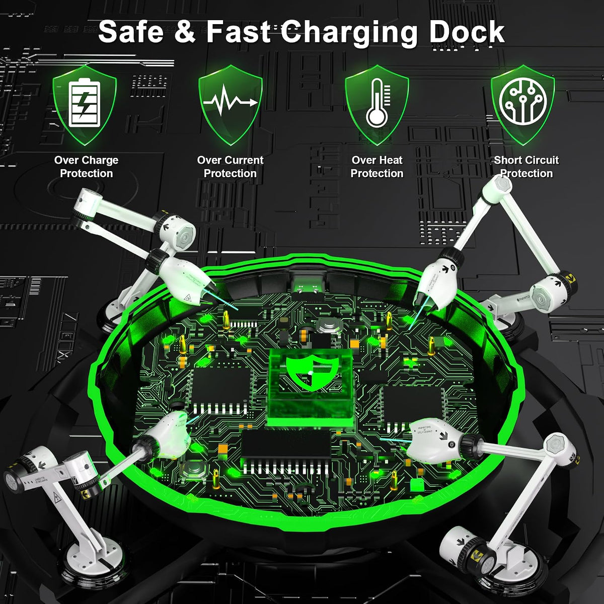 Ukor Carga rápida 4x5800mWh Batería recargable con cargador para controlador Xbox Baterías recargables Xbox para Xbox One & S & X & Elite, Xbox Series X y S
