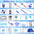 EFO SHM - Kit médico para niños a partir de 3 años, 35 piezas de juguetes de simulación