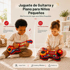 Juguete de guitarra para niños de 2 a 5 años, guitarra y piano para niños