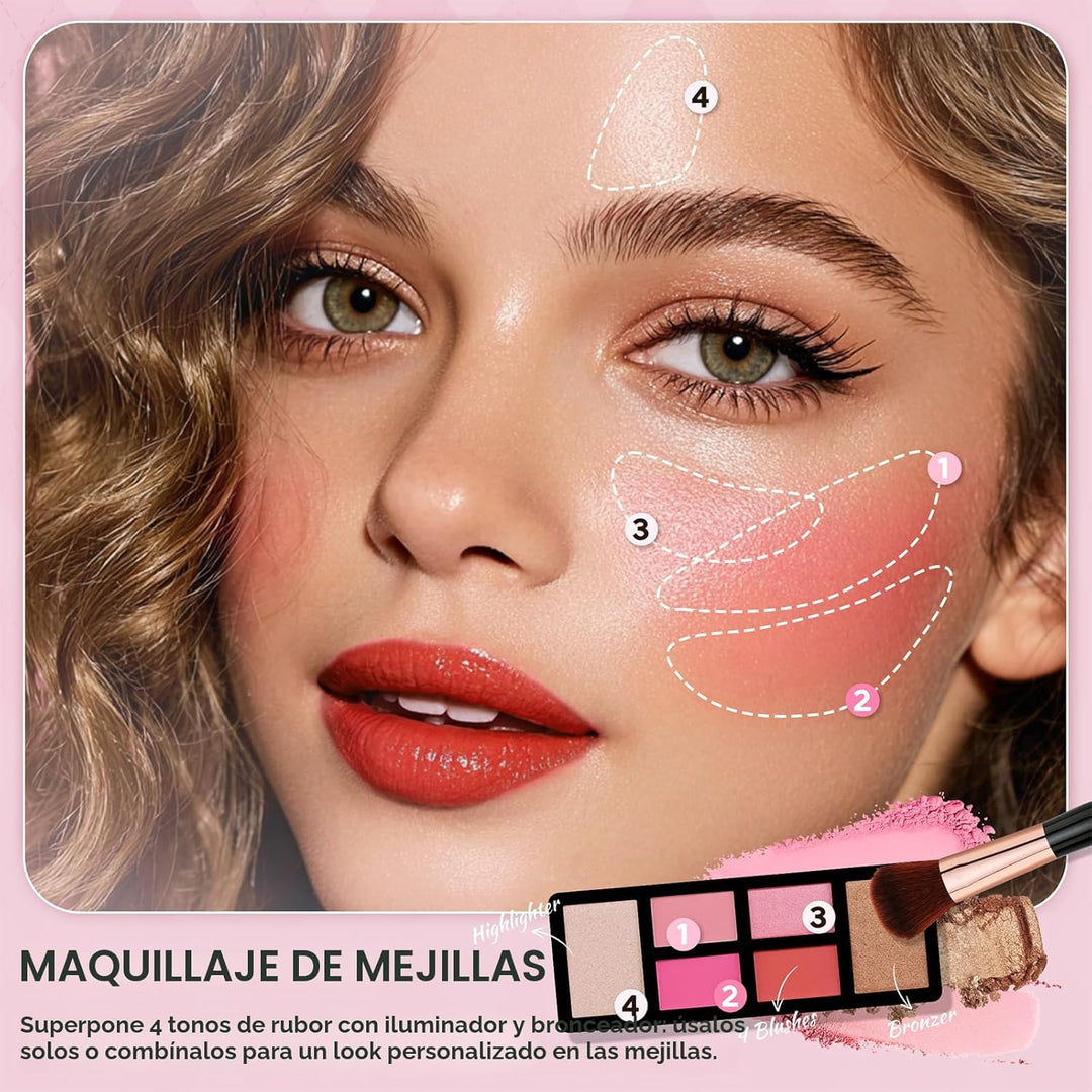 Kit de maquillaje para principiantes Color Nymph para adolescentes...
