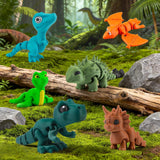 cobinaan 6 juguetes de dinosaurio impresos en 3D animales