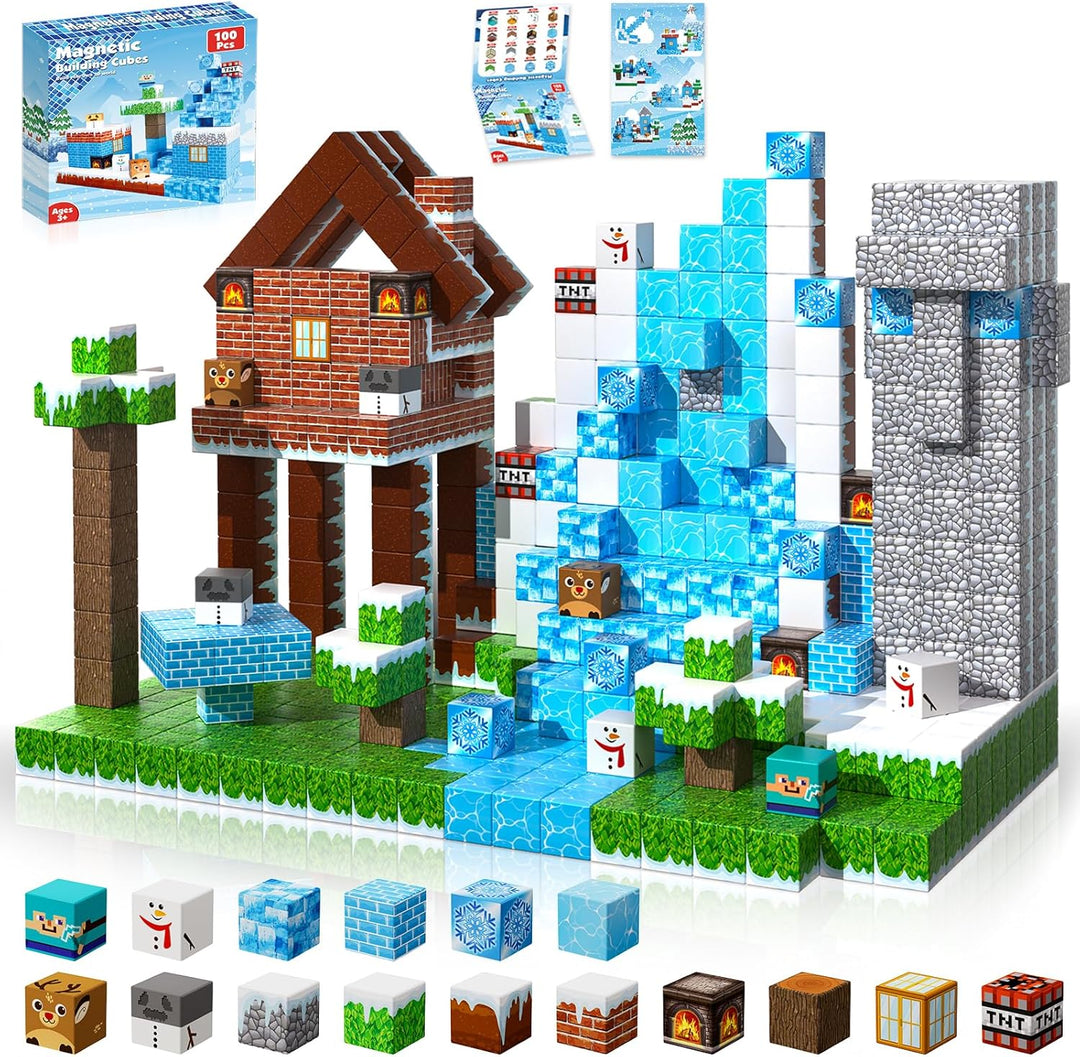 ToyUnited Bloques Magnéticos - 100 Piezas Bloques de Construcción M...