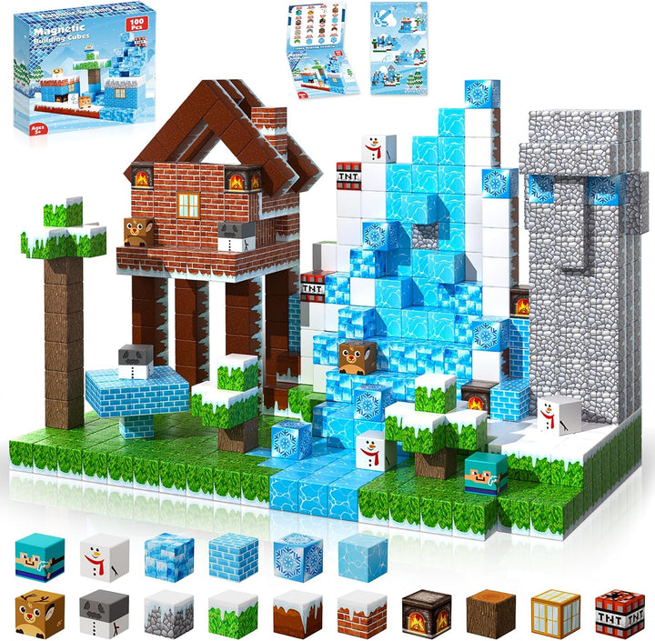 ToyUnited Bloques Magnéticos - 100 Piezas Bloques de Construcción M...
