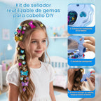 AOSITE Kit de sellado de gemas para el cabello para niñas de 3 a 12 años