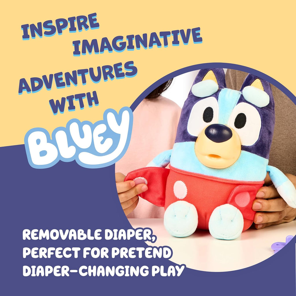 Bluey Juguetes, cuidado y abrazo juguete de peluche para bebé, 11 pulgadas