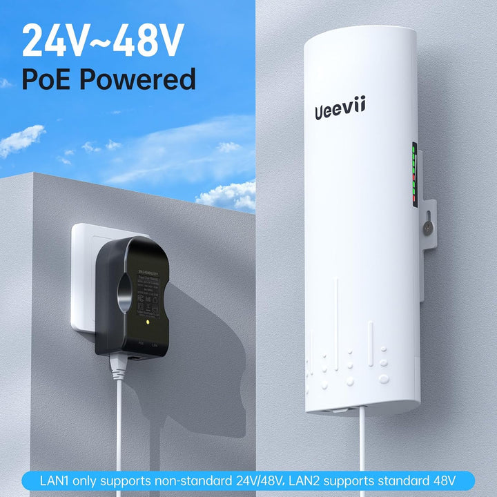 Kit de Puente Inalámbrico UeeVii CPE450 y Router WiFi
