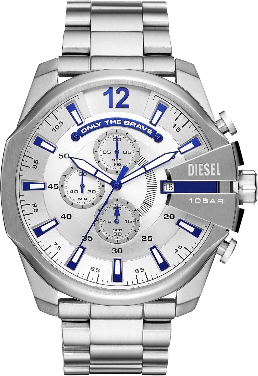 Diesel Mega Chief Reloj de acero inoxidable para hombre con movimiento analógico o digital