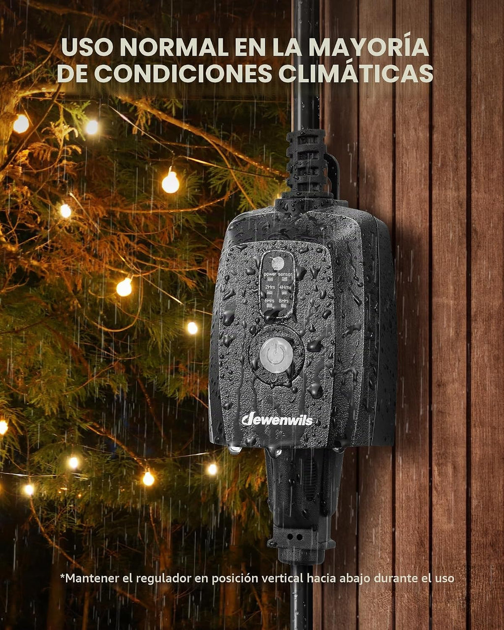 DEWENWILS Dusk a Dawn Outdoor Dimmer con Timer para String Lights