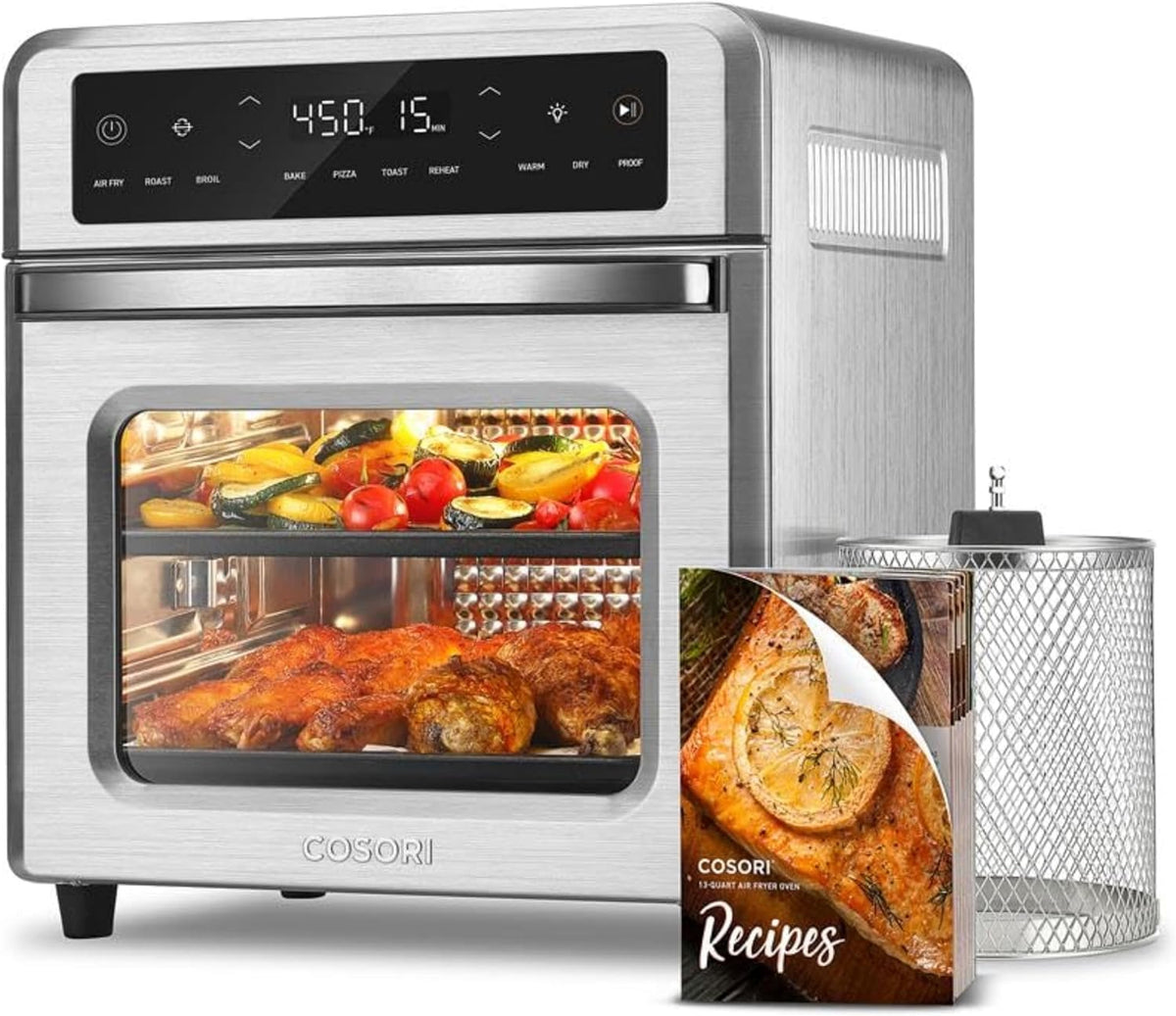 Cosori Horno freidora de aire, 13 cuartos de galón, 11 en 1, asador, máximo