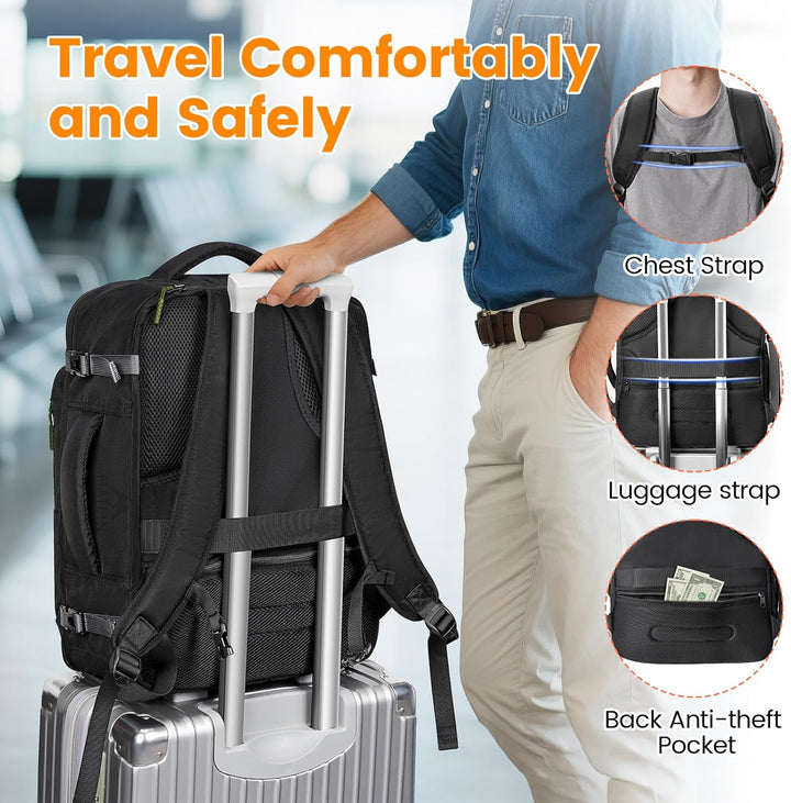 MATEIN Mochila de transporte para viajes con organizador tecnológic...