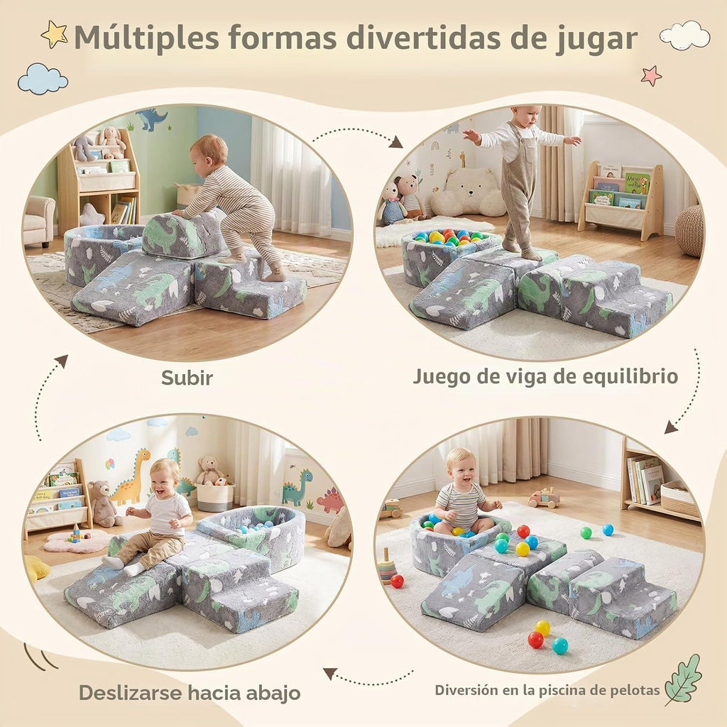 Tiita Kids - Bloques de escalada de 5 piezas con pozo de bolas pequeño