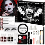 Afflano Kit de maquillaje gótico disfraz de Halloween, SFX payaso g...