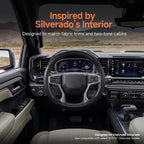 West Llama Funda de volante de fibra de carbono para Chevy Silverado 1500, 2500, 3500 1999-2026, 14.5-15 pulgadas (negro, tamaño estándar)