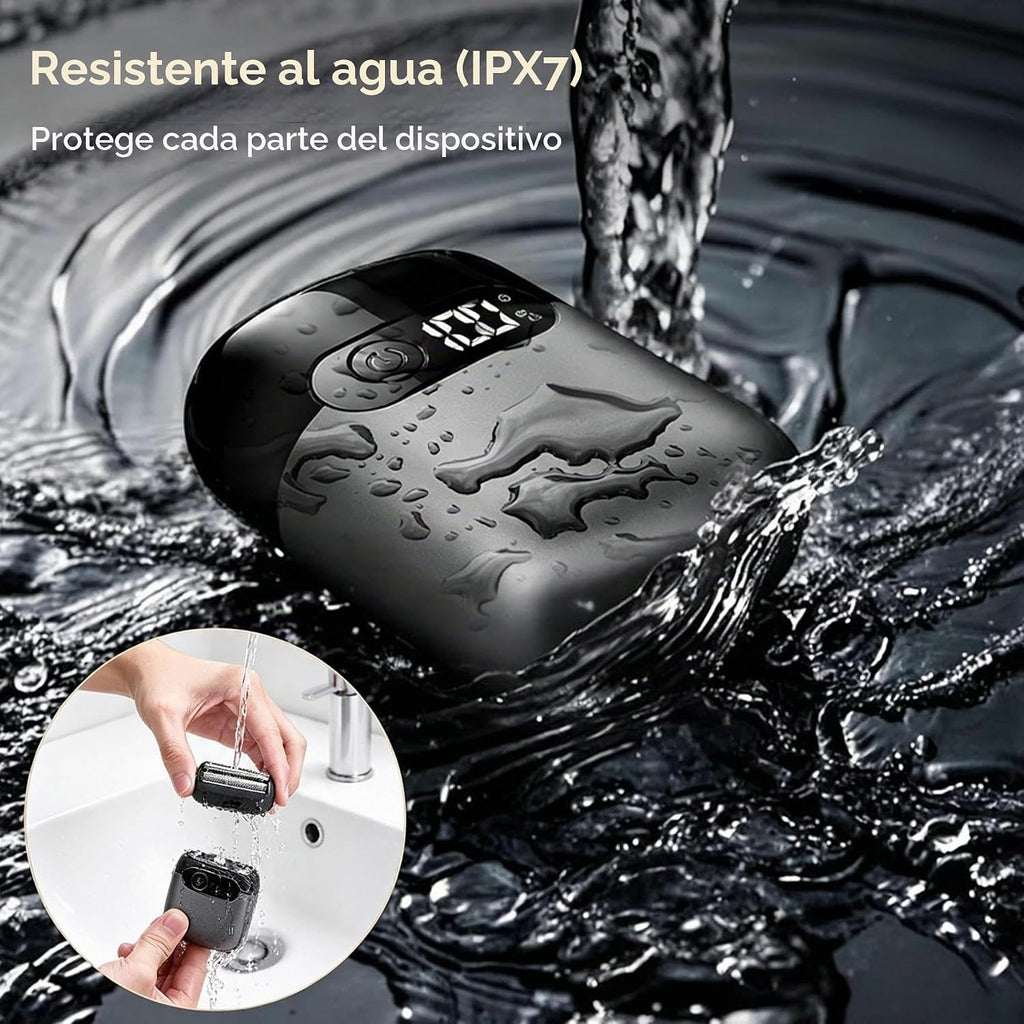 Maquinilla de afeitar eléctrica para hombres, afeitadora de aluminio y