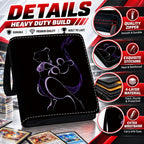 Carpeta de tarjetas coleccionables con mangas extraíbles, carpeta de