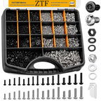 ZTF Kit surtido de tornillos métricos, tuercas de tornillos de máquina M2