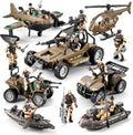 Juego de juguetes 78 en 1 para hombres del ejército con camión militar realista, A-(78 en 1)
