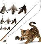 Forever Stick - Varita de juguete para gatos con 9 recambios de