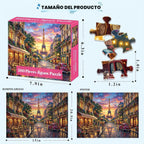 Paquete de 4 rompecabezas de 500 piezas para adultos, rompecabezas de 500 piezas de Italia Cinque Terre Amalfi Coast para adultos, 500 piezas, Torre Eiffel de París, puente de Venecia, Rialto
