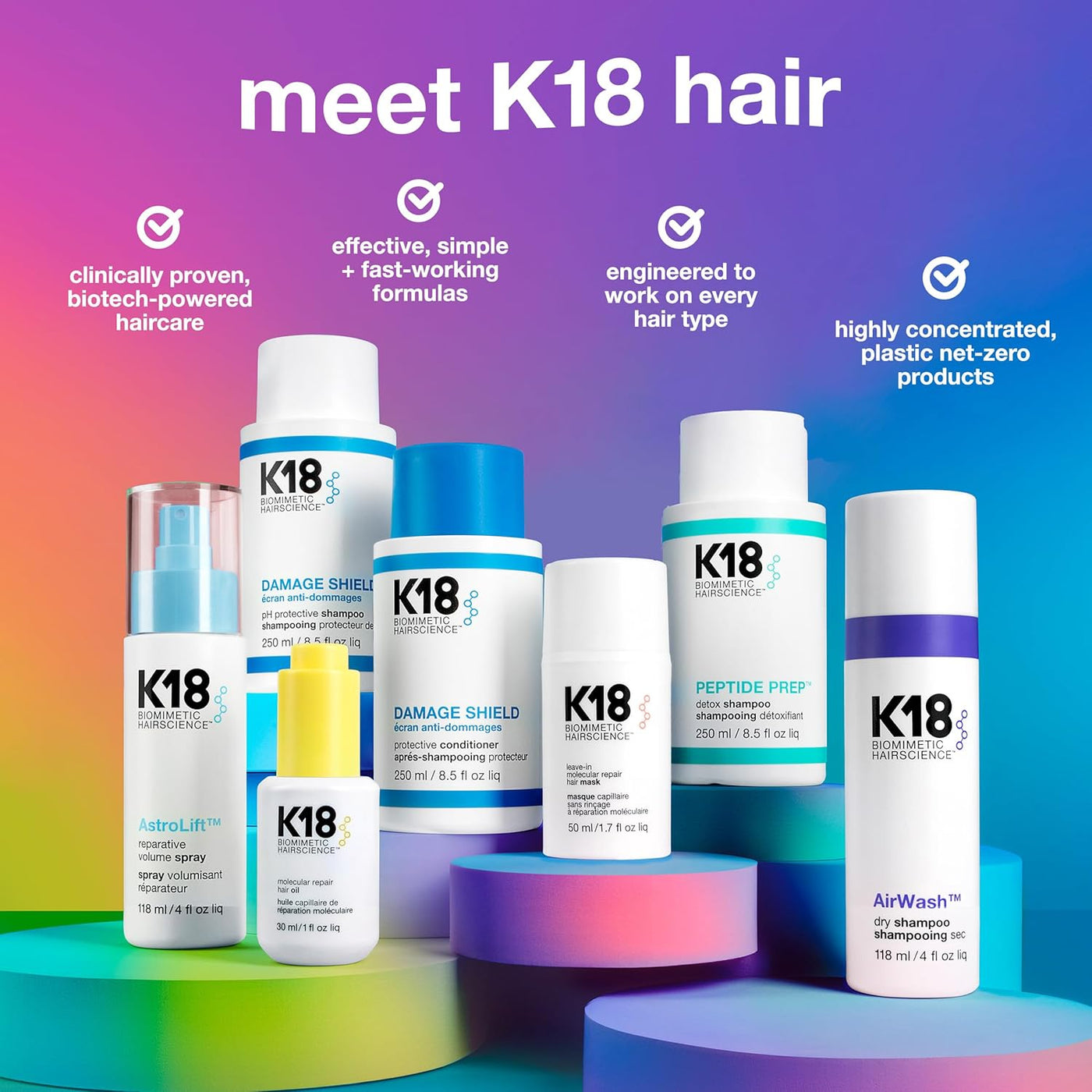 K18 Molecular Repair Hair Oil, Weightless Oil for Stronger, Healthi...