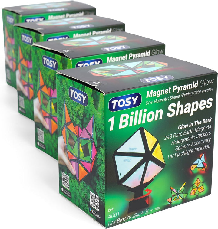 TOSY Pirámide Magnética Brillante - 1 Cubo se Transforma en 1 Billó...