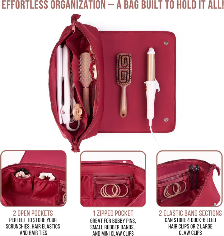 BAREFOOT CARIBOU Bolsa de viaje para herramientas para el cabello y...