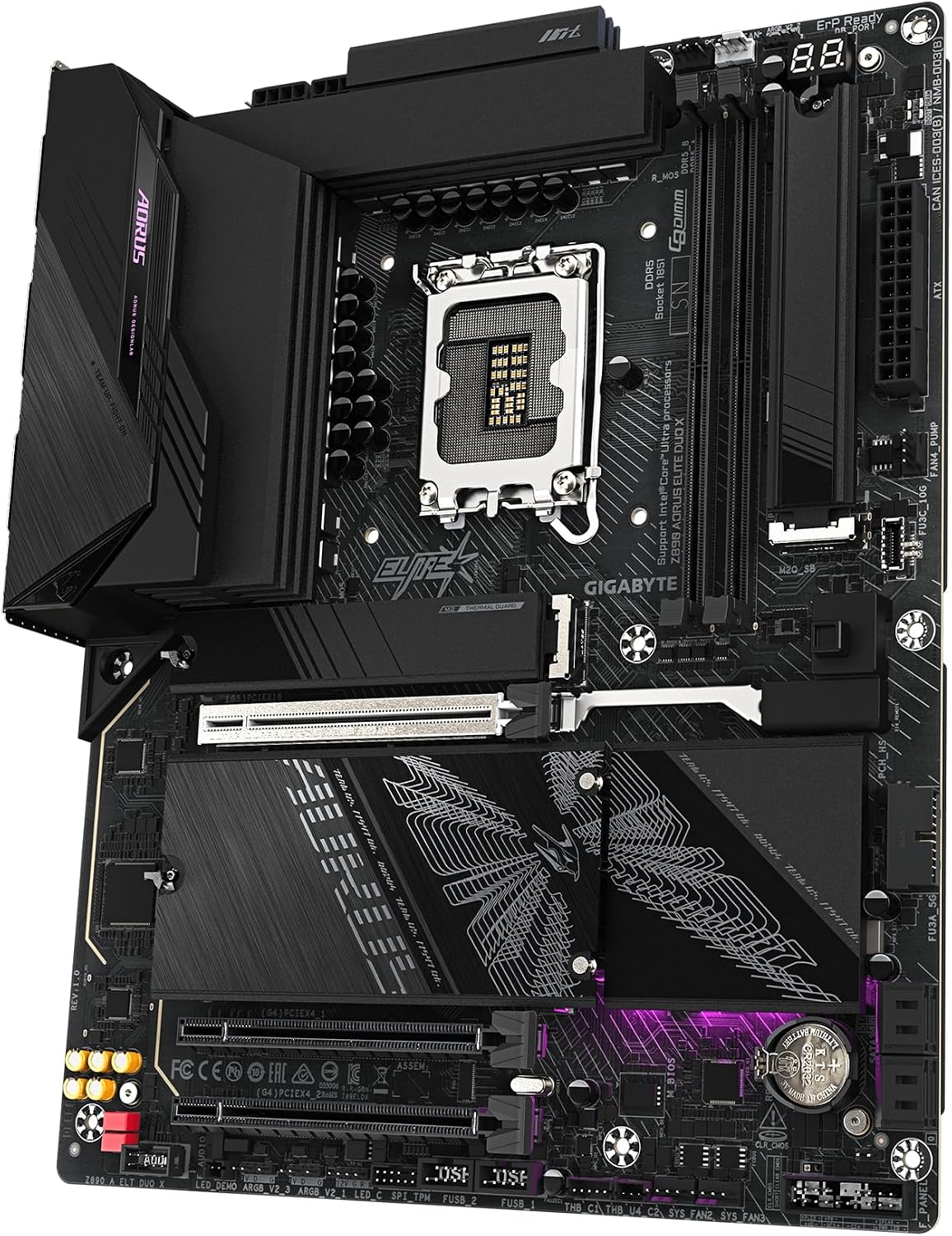 GIGABYTE Z890 AORUS Elite Duo X Intel LGA 1851 ATX placa base, sopo...