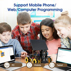 4 en 1 ESP32 Smart Camera Solar Robot Car, 4WD Kit de robótica de coche con control remoto para niños de 8 a 12 y 16 años, programación electrónica, kit de codificación científica de juguete STEM compatible con Arduino/Scratch/Phython