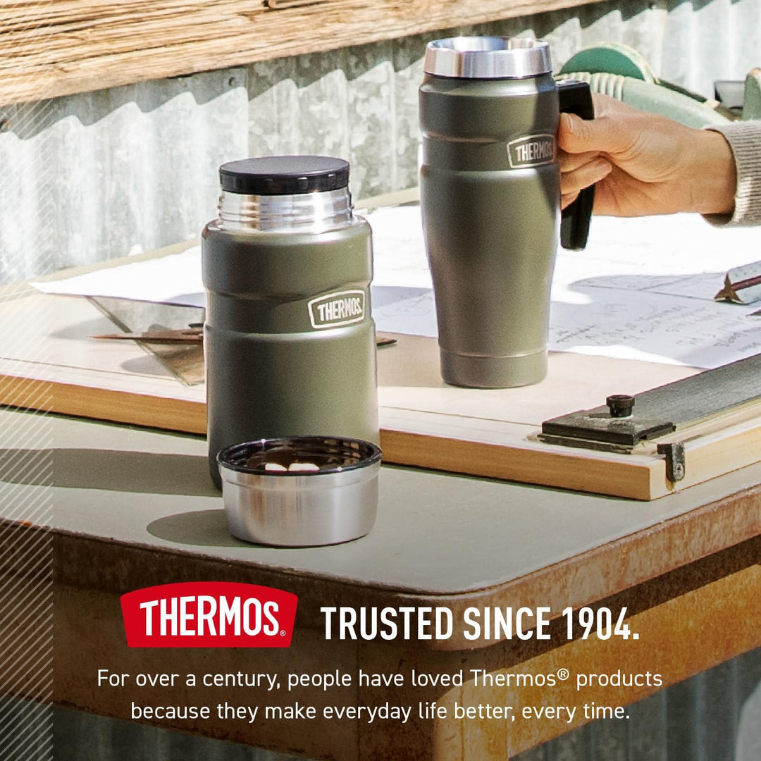 THERMOS Stainless King Tarro de alimentos aislado al vacío, 24 onza...