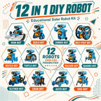 STEM - Juguetes de robots de energía solar para niños de 8 a 12 años, kit educativo de experimentos de ciencia de construcción 12 en 1 para niños, regalos de cumpleaños para niños de 8, 9, 10, 11, 12, 13 años, niños y niñas y adolescentes