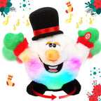 Hopearl Juguete interactivo de Navidad que canta, baila, muñeco de nieve, muñeco de nieve, juguete de peluche animado, regalo para niños pequeños, niños y niñas, 11 pulgadas